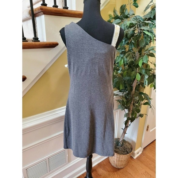 SUGAR & SPICE Dark Gray Bodycon Stretch Dress SZ L - Picture 6 of 15